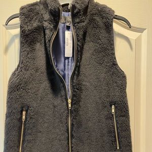 Beautiful jcrew fur vest, brand new